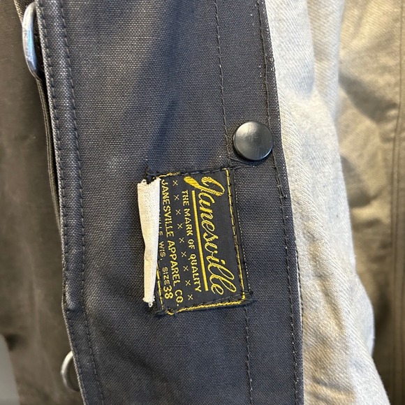 50's Vintage Janesville Fireman Coat Hornbuckle Jacket Black Fire Coat - Picture 4 of 16